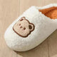 Cute Cartoon Bear Slippers For Couples Winter Warm Non-slip Floor Bedroom Slipper Home Men And Women House Shoes - EX-STOCK CANADA