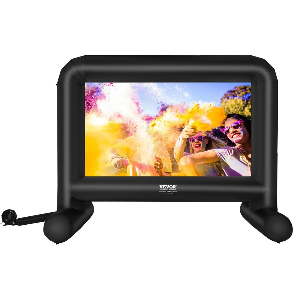 Inflatable Movie Screen, 16 FT Inflatable Projector Screen For Outside With Blower And Carrying Bag, Front Rear Projection, Oxford Fabric Blow Up Screen For Outdoor Parties Backyard Movie Nig EX-STOCK
