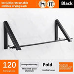 Punch-free Space Aluminum Foldable Invisible Folding Retractable Wall Hanger for Waterproof Hanging Underwear Coat Hanger - EX-STOCK CANADA
