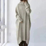 Loose Oversize Midi Turtleneck Winter  Sweater Dress - EX-STOCK CANADA