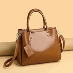 Fashion Simple Large Capacidad Trabajo Bolso de cuero