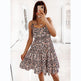 European And American Spring And Summer Small Floral Digital Printing Slip Dress - EX-STOCK CANADA