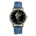 Steed Large Dial Men's Denim Strap Watch