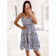 European And American Spring And Summer Small Floral Digital Printing Slip Dress - EX-STOCK CANADA