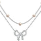 Simple Pearl Double Layer Choker Fashion Gold Color Necklaces Chain Small Bow Pendant Necklace Jewelry Gifts For Women Fashion Jewelry Valentine's Day Gifts - EX-STOCK CANADA