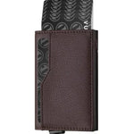 Credit Card Case With Double Id Window Rfid Blocking Automatic Leather Up Card Wallet