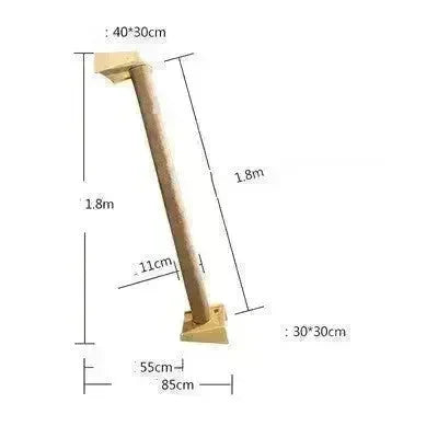 Solid Wood Large Cat Climbing Frame Cat Litter Cat Tree One Cat Shelf - EX-STOCK CANADA