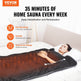 VEVOR Sauna Blanket For Detoxification, Portable Far Infrared Sauna For Home, Oxford Sauna Bag Warm Holes & Carbon Fiber Heating, 1-6 Level Adjustable Temp 95-176F, 5-60 Minutes Timer, 75 X 35 In EX-STOCK Canada 