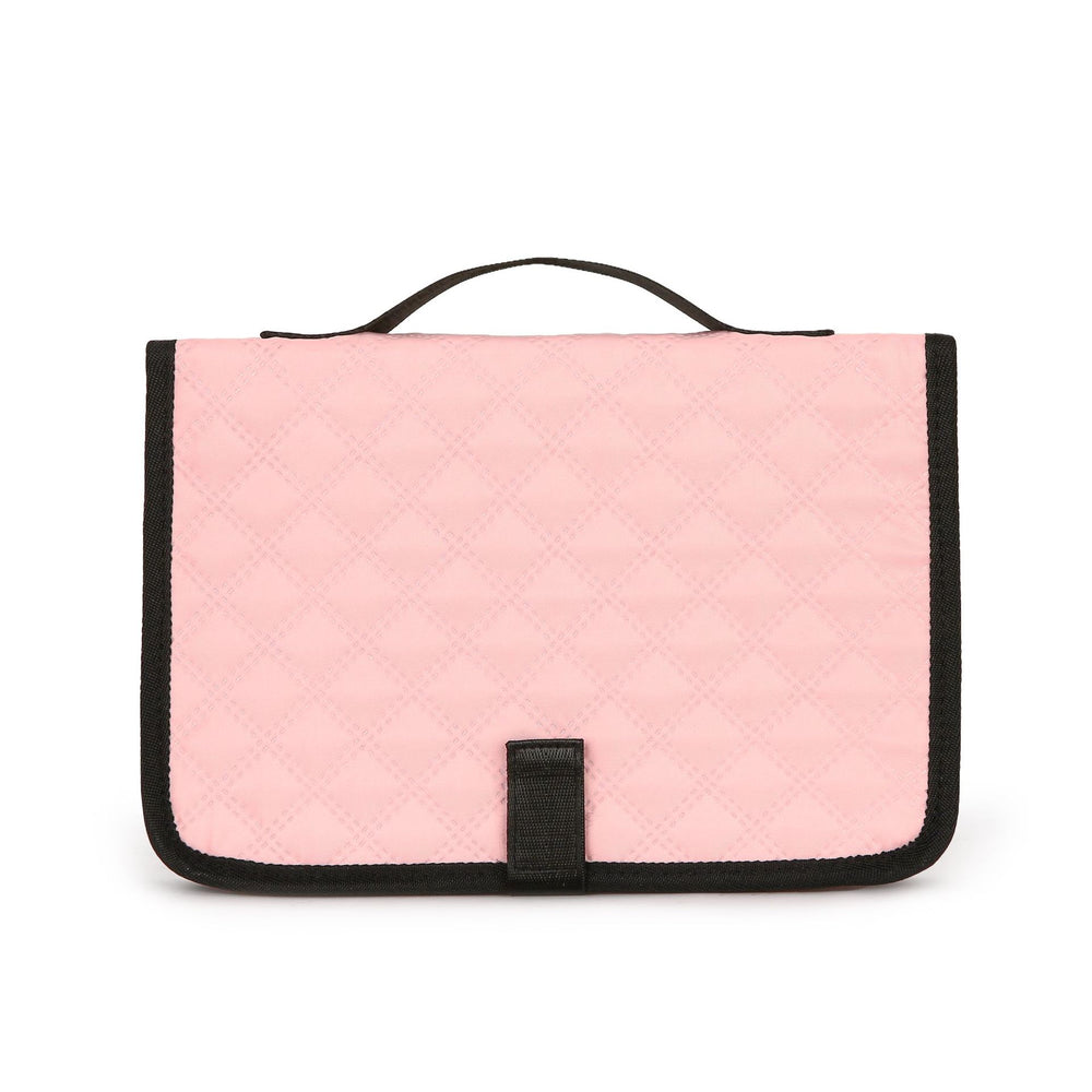 Large-Capacity Waterproof Diaper Bag Backpack – Oxford Cloth, Black & Pink