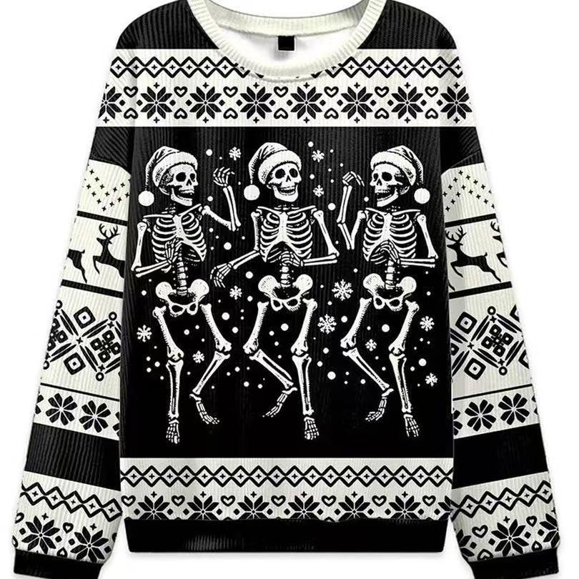 Christmas Cat Hat Snowflake Print Women's Round Neck Sweatshirt EX-STOCK Canada 