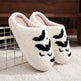 Funny Bat Slipper Halloween Pumpkin Flat Indoor House Shoes For Women Men Soft Plush Cozy Horror Fashion Halloween Gifts EX-STOCK
