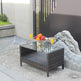 Outdoor-Patio-Möbel-Couchtisch mit klargespannter SicherheitsglasplatteEX-STOCK Canada 