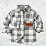 Baby Boy Cashmere Flannel Checkered button Shirt jacket kids - EX-STOCK CANADA