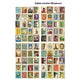 Collection of Italian postage stamps arranged in a grid on a white background.