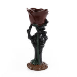 Resin rose candle holder in vintage romantic style – product view 6
