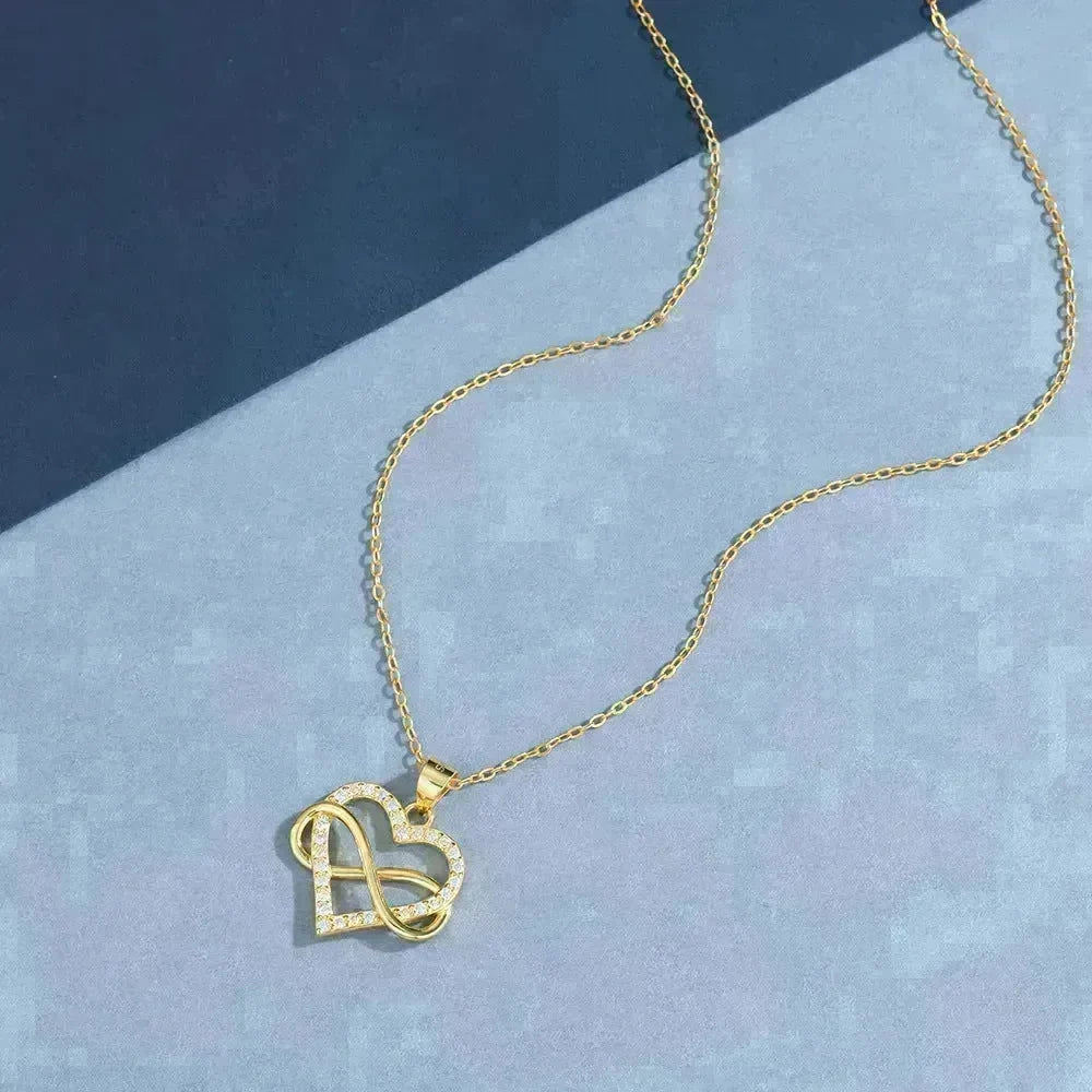 Unlimited Love Necklace Women Wrapped Love Valentine's Day Gifts All Match High-grade Can Not Be Dropped Collarbone Chain - EX-STOCK CANADA