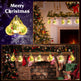 1Pc 13.78FT Christmas Snow Globe String Light Battery Powered 10 LED Bulbs Indoor Christmas Lights With Pine Needles Snowflakes Berries EX-STOCK