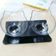 Elevated Double Food Bowl  for Pets Cat Dog Food and water Bowl - EX-STOCK CANADA