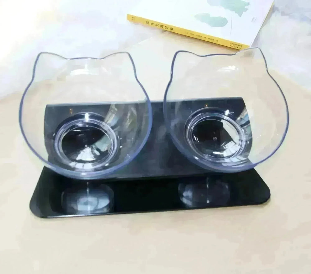 Elevated Double Food Bowl  for Pets Cat Dog Food and water Bowl - EX-STOCK CANADA