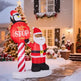 8.2FT Lighted Christmas Inflatable Decoration, Inflatable Black Santa & Road Sign, Funny Blow Up Yard Decorations With Built-in LED Lights For Holiday Party Front Yard Lawn Garden Decor EX-STOCK Canada 