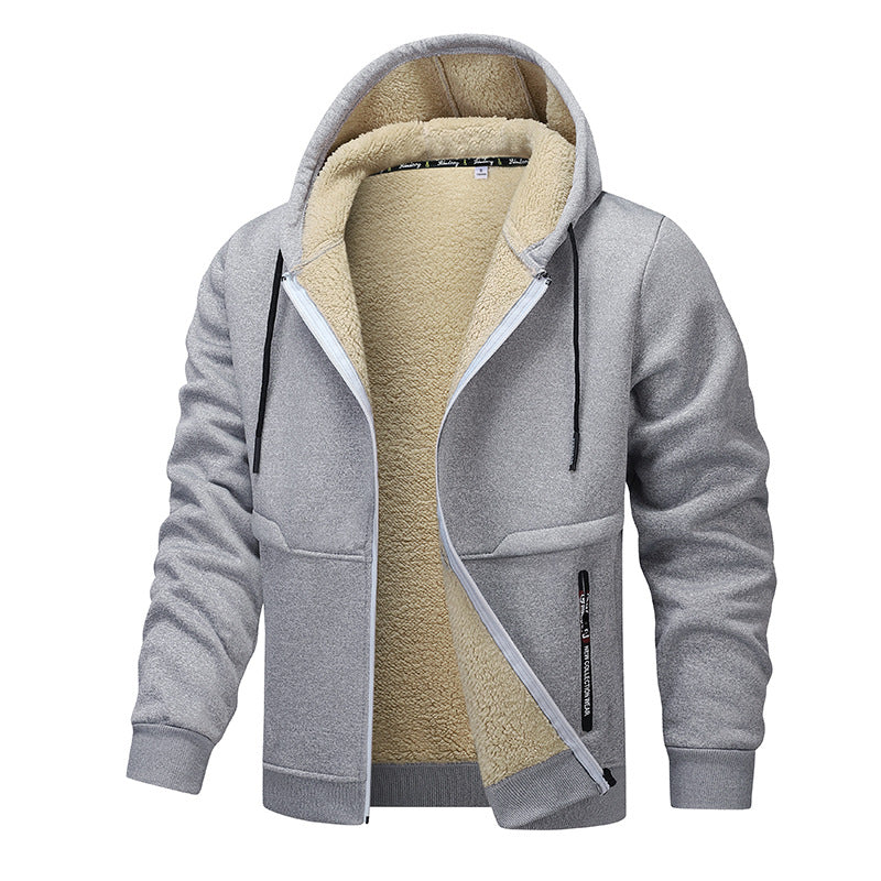 Men's Fashion Lambswool Thickened Coat Sweatshirt EX-STOCK Canada 
