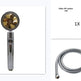 Propeller Driven Shower Head With Stop Button And Cotton Filter Turbocharged High Pressure Handheld Shower Nozzle - EX-STOCK CANADA