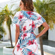 Dolman Sleeves Dress Summer Printed Drawstring V-Neck Beach Dresses For Women - EX-STOCK CANADA