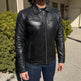 BOL Men's Zip Pocket Leather Jacket 