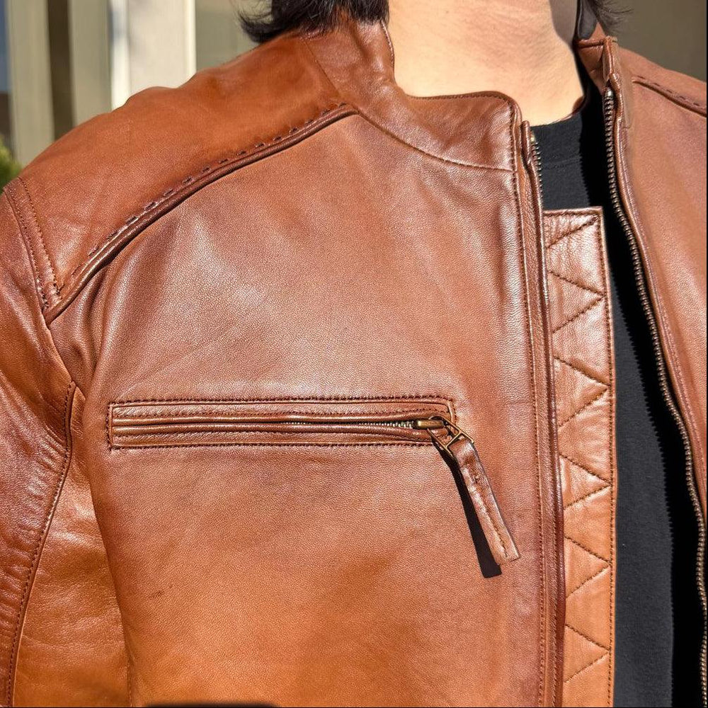 BOL Men's Racer Leather Jacket 
