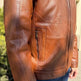 BOL Men's Snap Collar Leather Racer Jacket 