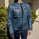 BOL Men's Waxed Sheep Prime Leather Jacket 