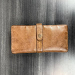 MET Women's Snap Tab Leather Wallet 