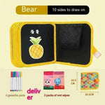 10-sided Children's Early Education Picture Book Double-sided Graffiti Drawing Board Portable Children Drawing Coloring Book - EX-STOCK CANADA
