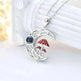 100 languages I Love You Projection Sterling Stone Mushroom Moon 925 Silver Necklace - EX-STOCK CANADA