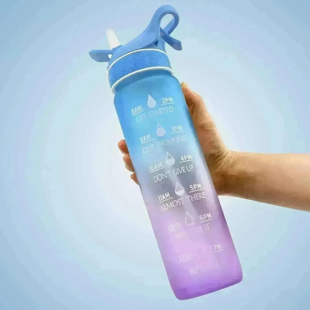 1000ML Plastic Spray Water Bottle perfect for sports & outdoor activities - EX-STOCK CANADA