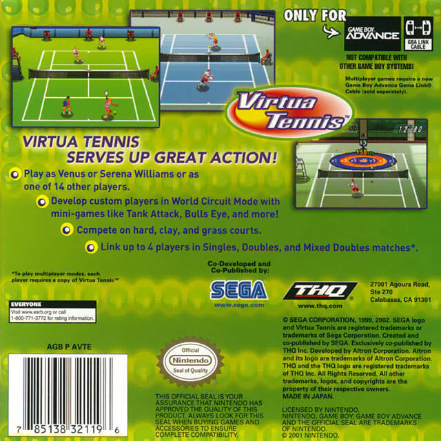 Virtua Tennis (usagé) 