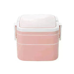 Double-layer portable Bento Thermal Insulated  lunch box with lid. - EX-STOCK CANADA