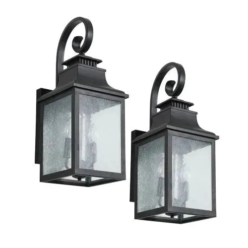 Large Outdoor Glass Wall Light Supports Many Types Of Bulbs -2 Packs - EX-STOCK CANADA