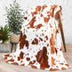 Cow Print Blanket Flannel Blanket EX-STOCK Canada 