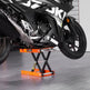 Motorcycle Lift, 1100 LBS Motorcycle Scissor Lift Jack With Wide Deck & Safety Pin, Center Hoist Crank Stand, Steel Scissor Jack For Street Bikes, Cruiser Bikes, Touring Motorcycles EX-STOCK