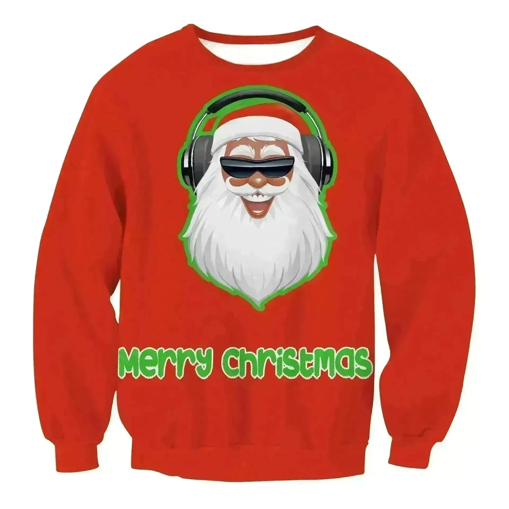 Autumn Winter Fashion Ugly Christmas Sweater Santa Elf Funny Pullover Womens Mens Print Sweaters Tops Clothing - EX-STOCK CANADA