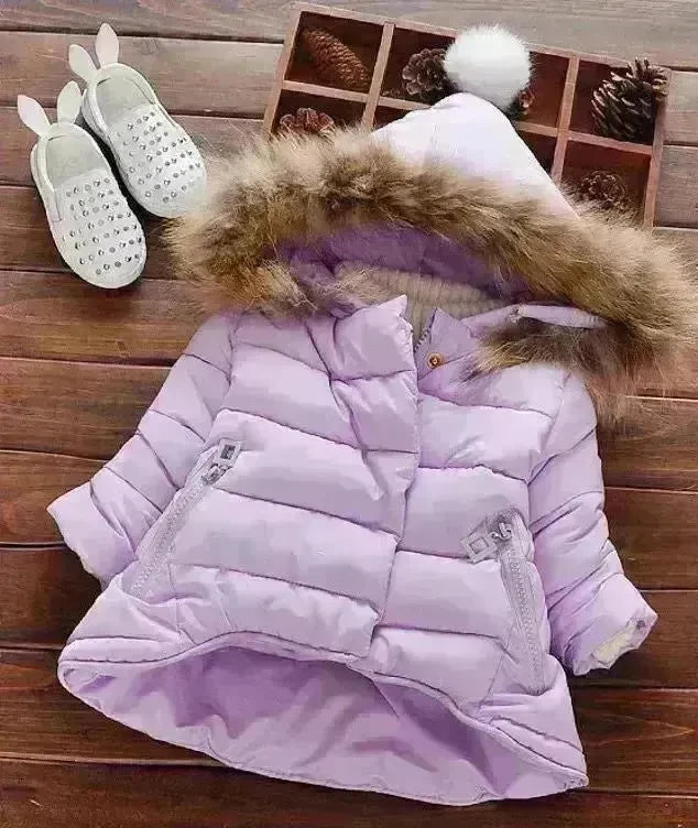 New born Baby Hooded Winter Jacket toddler winter coat Baby parka coat 5t winter Faux fur  jacket - EX-STOCK CANADA