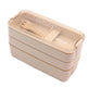 Three-layer Wheat Stalk Separated Bento Lunch Box EX-STOCK