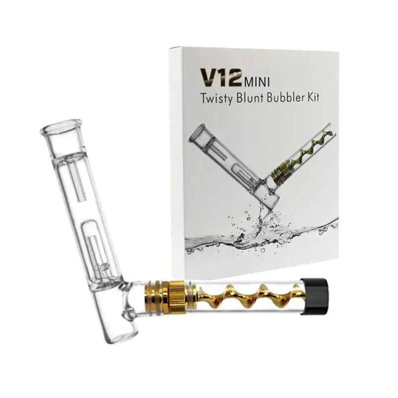 V12mini Hookah Set Spiral Pipe Atomizer Pipe Glass Twisty Blunt Smoker - EX-STOCK CANADA