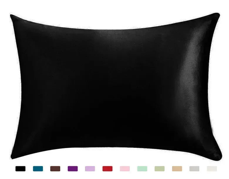 Pillowcase Satin Solid Color Simulation Silk Single Pillowcase Ice Silk Pillowcase - EX-STOCK CANADA