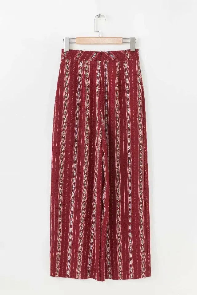 Casual Women High waist Wide leg Printed Split Palazzo Trouser - EX-STOCK CANADA