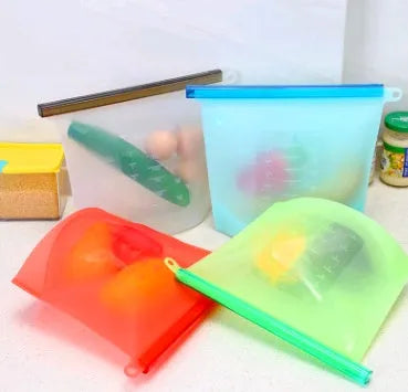 Reusable Silicone food storage bag vacuum sealed bag - EX-STOCK CANADA