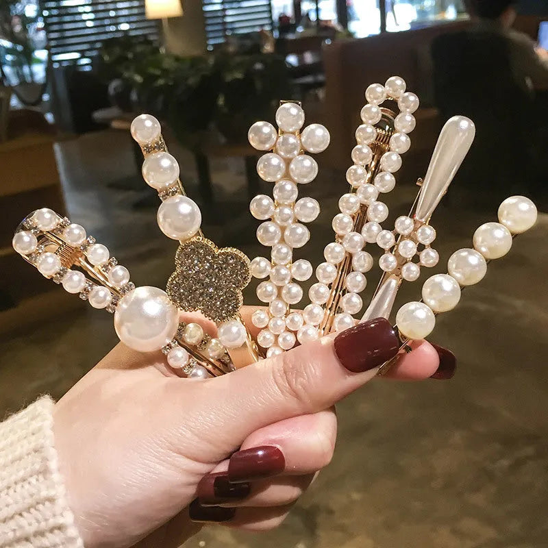 Elegant Pearl Bling Hair Clip - EX-STOCK CANADA