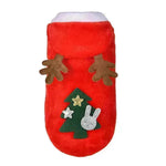 Ropa de Navidad de alce de franela de mascota