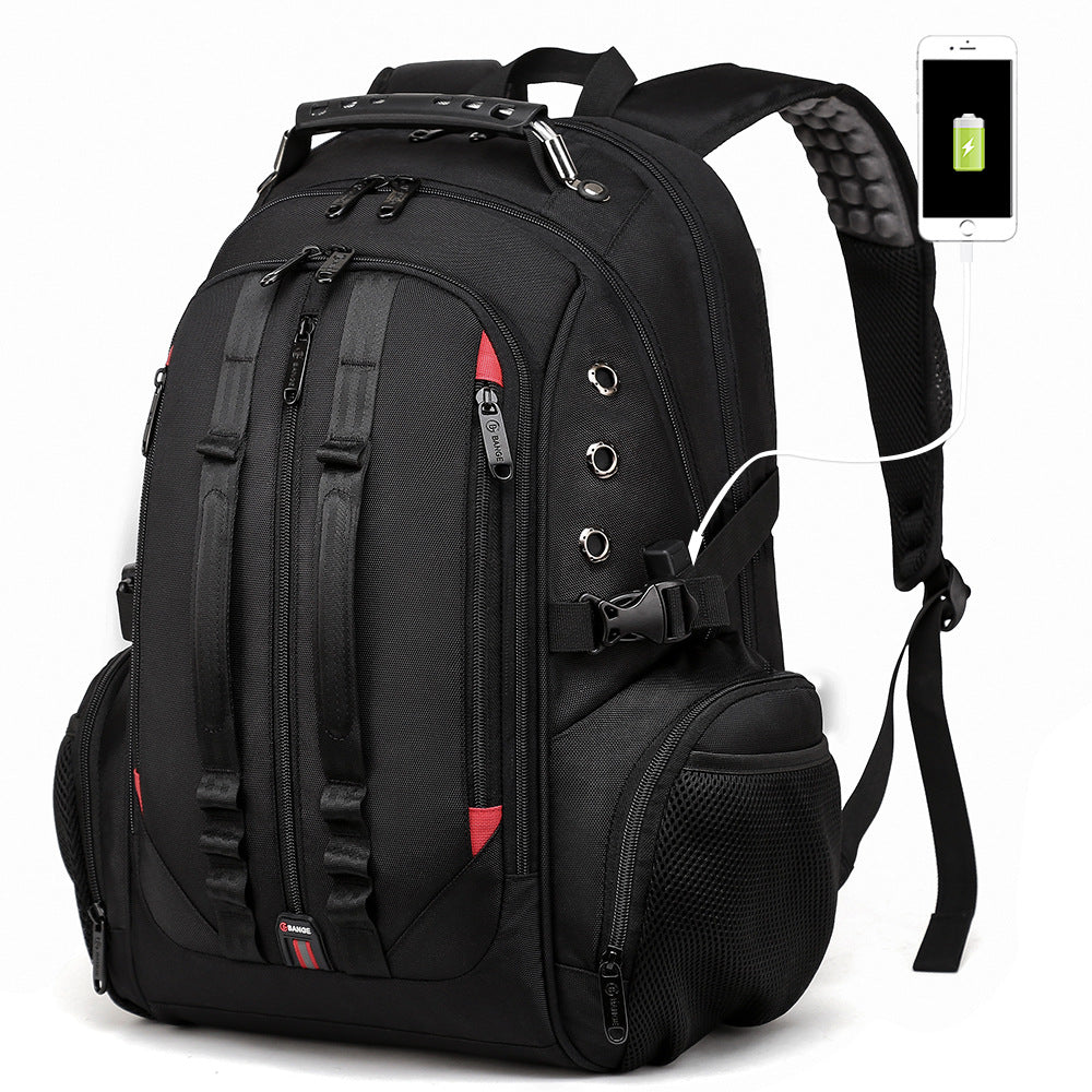 Middle School Student Schoolbag Waterproof Travel Earplugs Hole Charging Large Capacity Backpack EX-STOCK